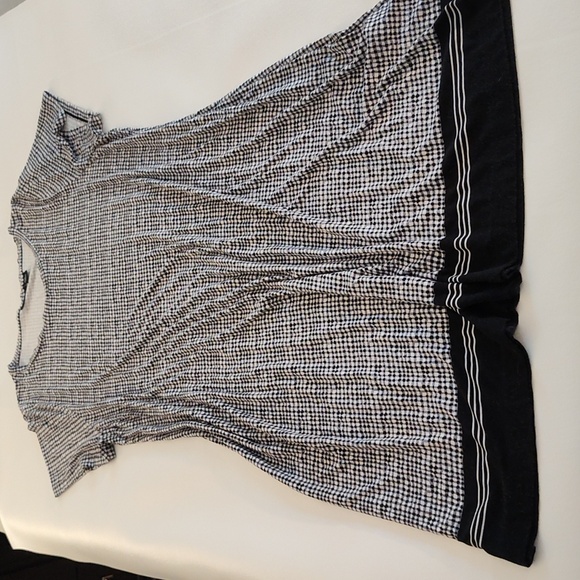 Jones New York Dresses & Skirts - Jones New York Midi Shift Dress Size 2X Black & White Plaid Knit Classic Casual